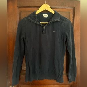 Vineyard Vines Women’s Quarter Zip Sweater (Navy) M